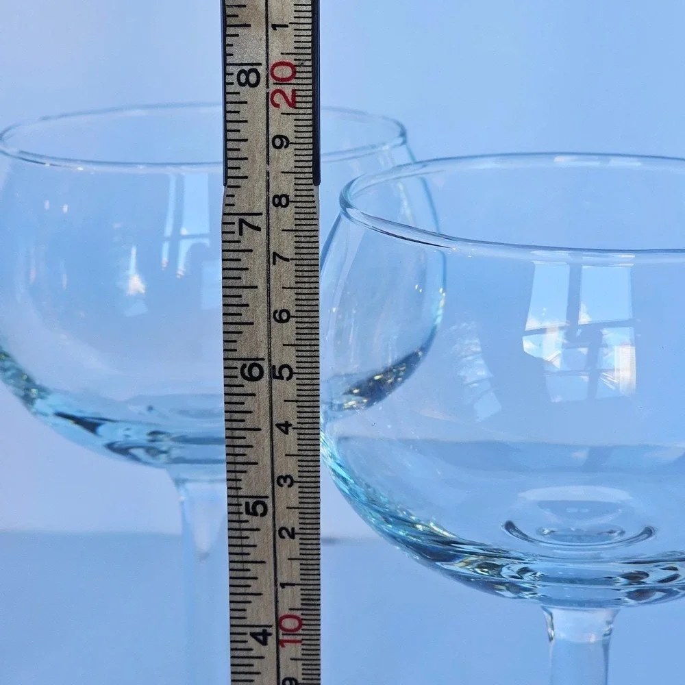 Vintage Crystal Wine Balloon Glasses Water Goblets Set of 4 - 1519